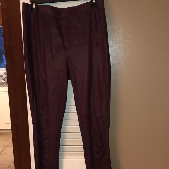 Free People Midnight Vegan Faux Suede Leather Leggings - Picture 2 of 10